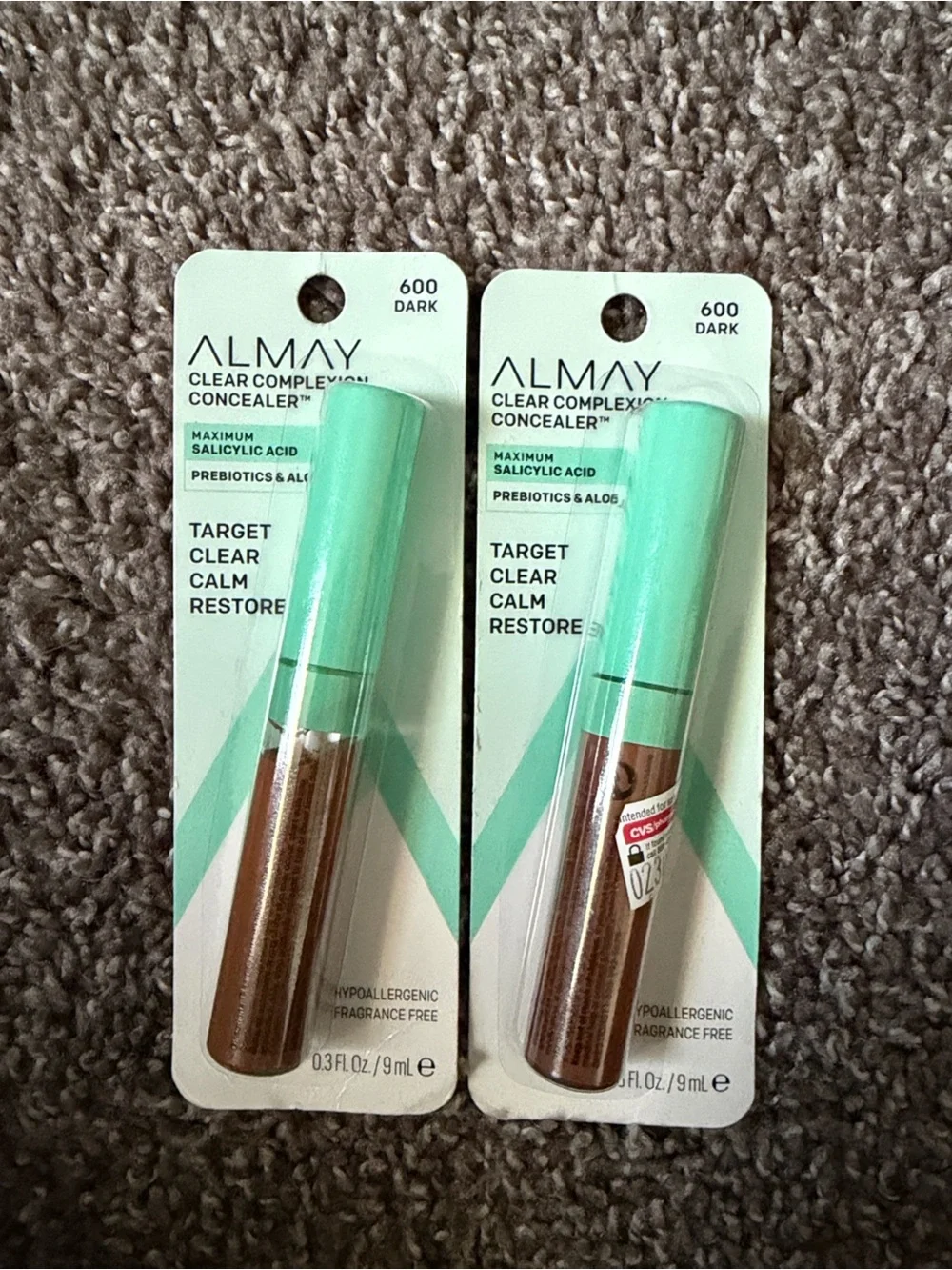 Almay Clear Complexion Concealer - 600 Dark - Two Pack